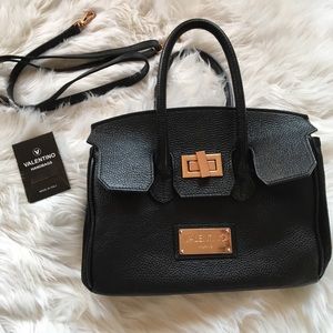 VALENTINO • leather crossbody purse satchel